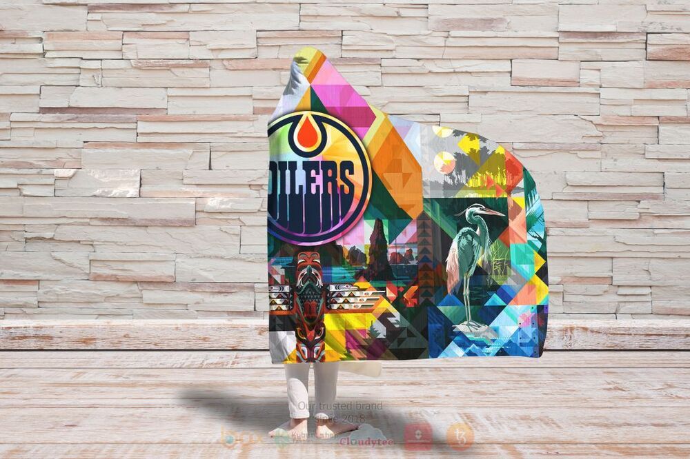 Edmonton Oilers Specialized Ver2 Hooded Blanket 1