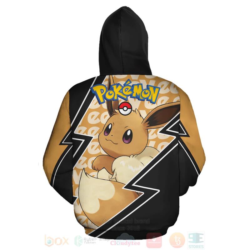 BEST Eevee Costume Pokemon Anime 3D Hoodie, T-Shirt 3 Eevee Costume Pokemon Anime 3D Hoodie Shirt 1 2