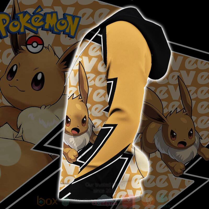 BEST Eevee Costume Pokemon Anime 3D Hoodie, T-Shirt 4 Eevee Costume Pokemon Anime 3D Hoodie Shirt 1 2 3