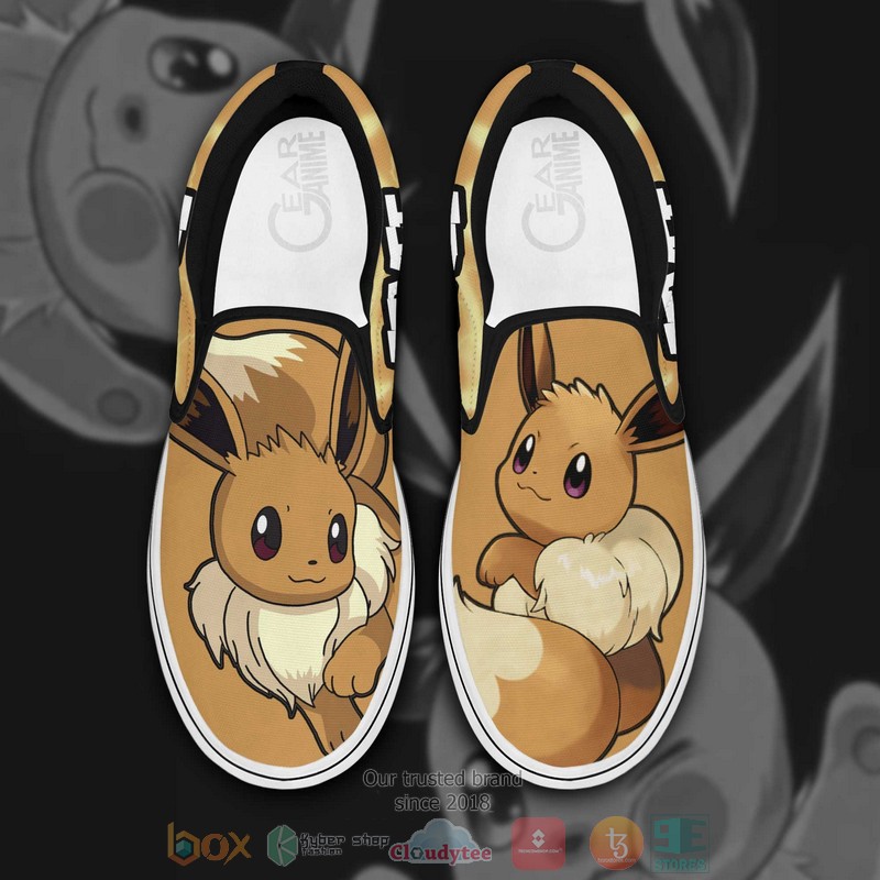 Eevee Pokemon Anime Slip On Shoes