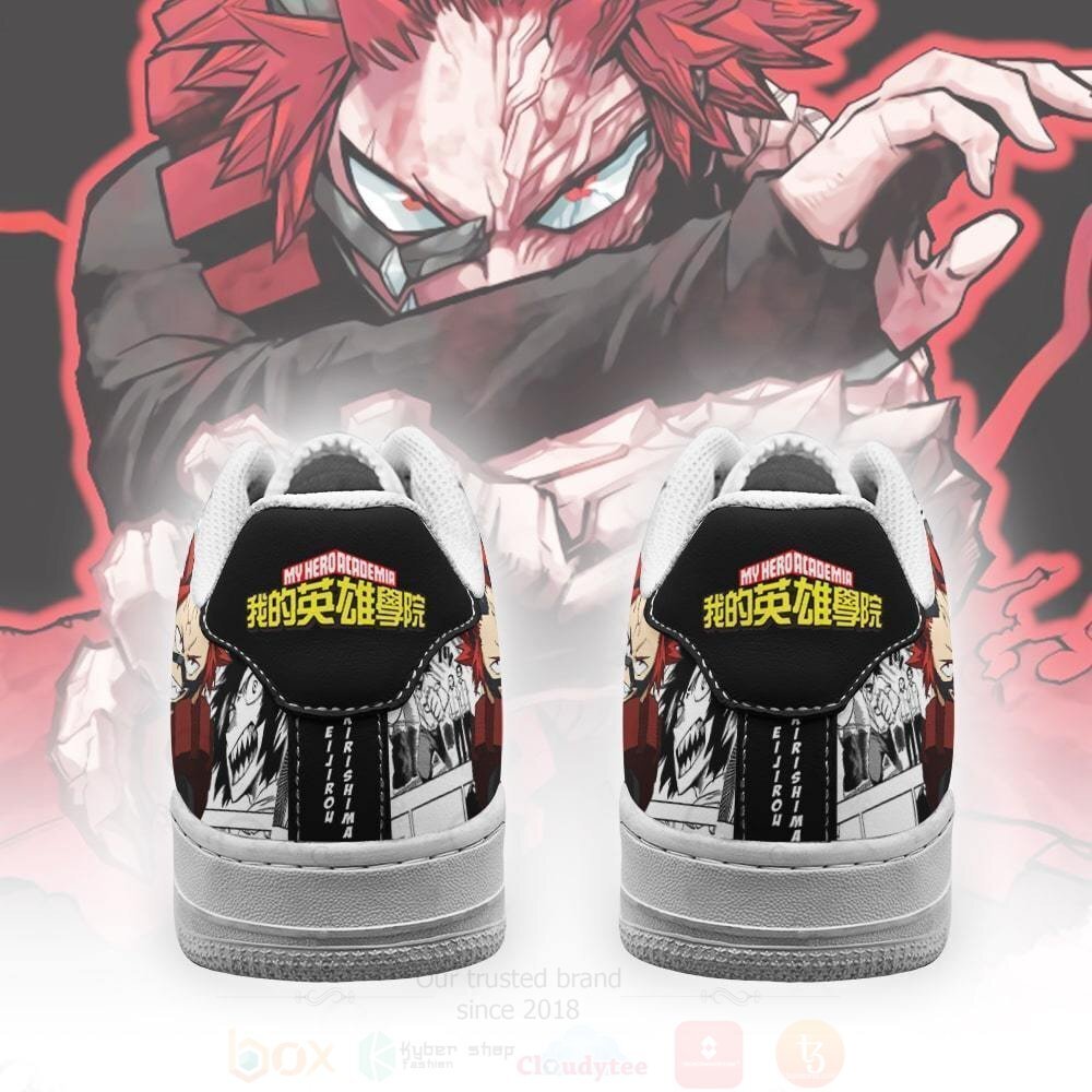 BEST Eijirou Kirishima Custom My Hero Academia Anime Nike Air Force Shoes 3 Eijirou Kirishima Custom My Hero Academia Anime NAF Shoes 1 2