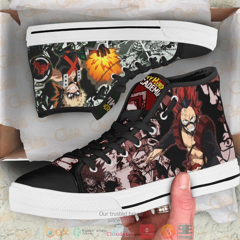 Ejiro and Bakugo My Hero Academia High Top Canvas Shoes 1