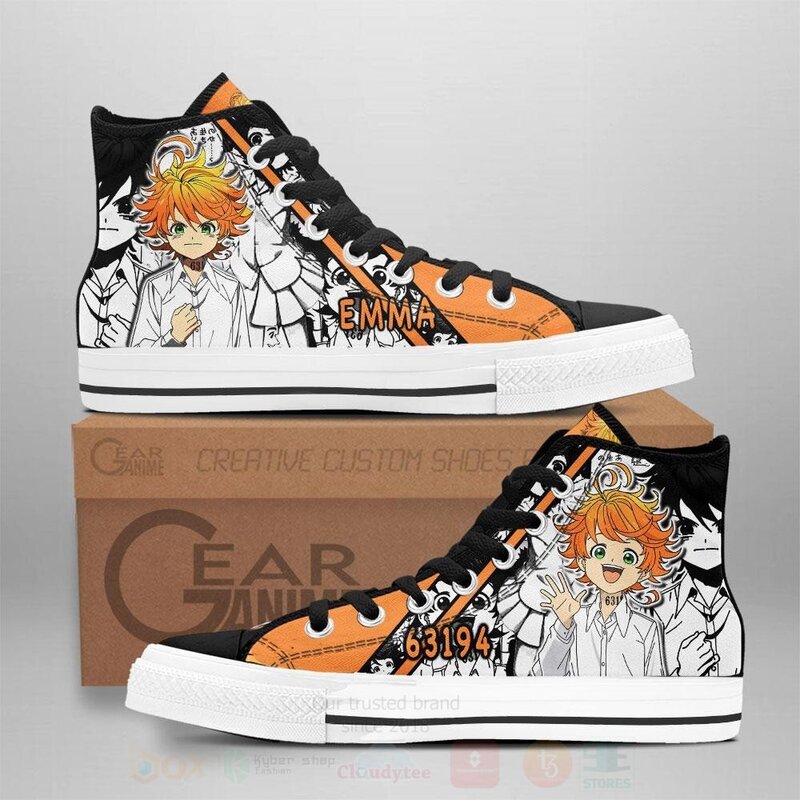Emma Custom Manga Anime The Promised Neverland High Top Shoes