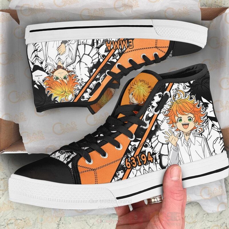 Emma Custom Manga Anime The Promised Neverland High Top Shoes 1