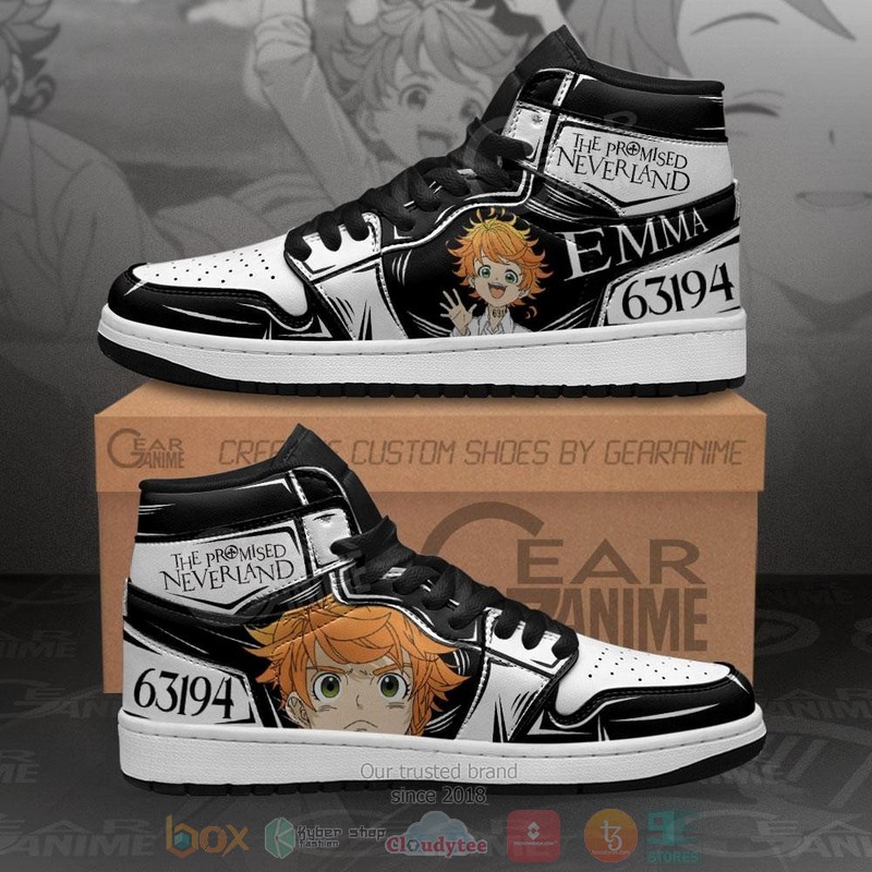 Emma The Promised Neverland Anime Air Jordan high top shoes