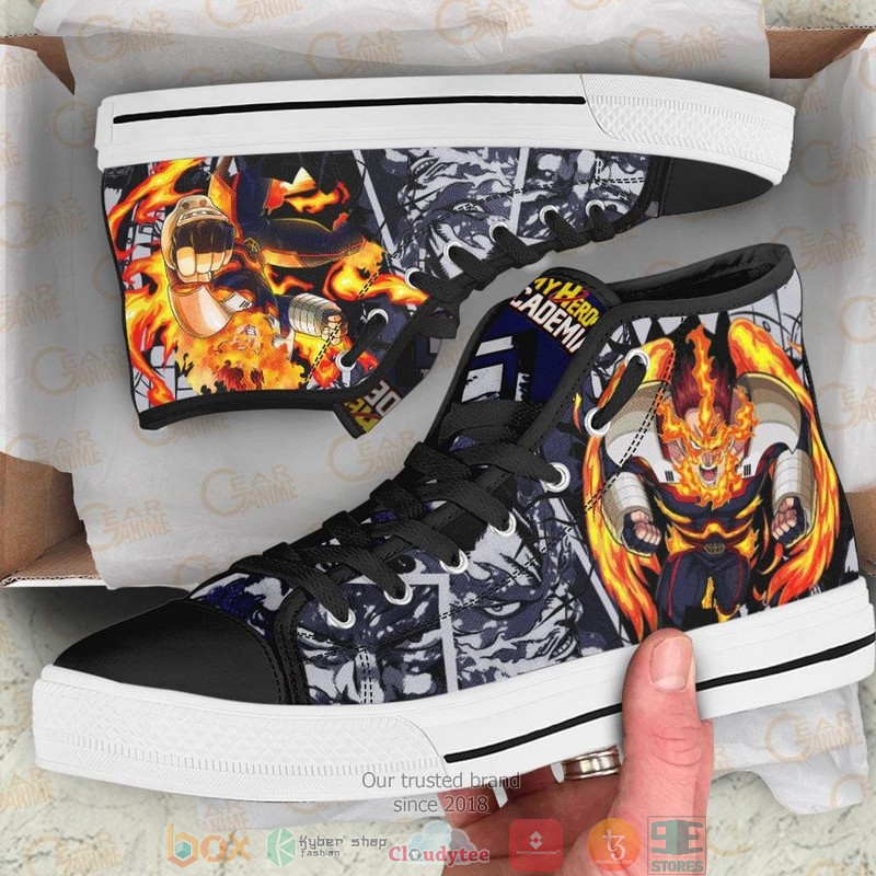Endeavor My Hero Academia High Top Canvas Shoes 1