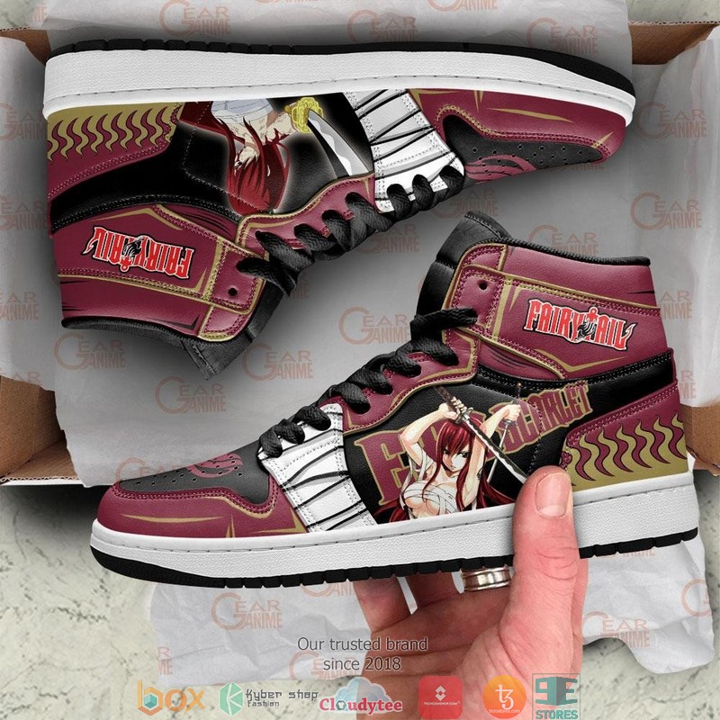 Erza Scarlet Anime Fairy Tail Air Jordan High top shoes 4 Erza Scarlet Anime Fairy Tail Air Jordan High top shoes 1 2 3