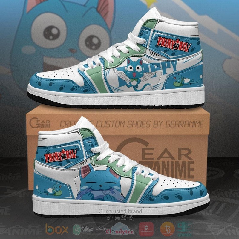 Fairy Tail Happy Anime Air Jordan high top Sneaker Shoes 1 Fairy Tail Happy Anime Air Jordan high top shoes