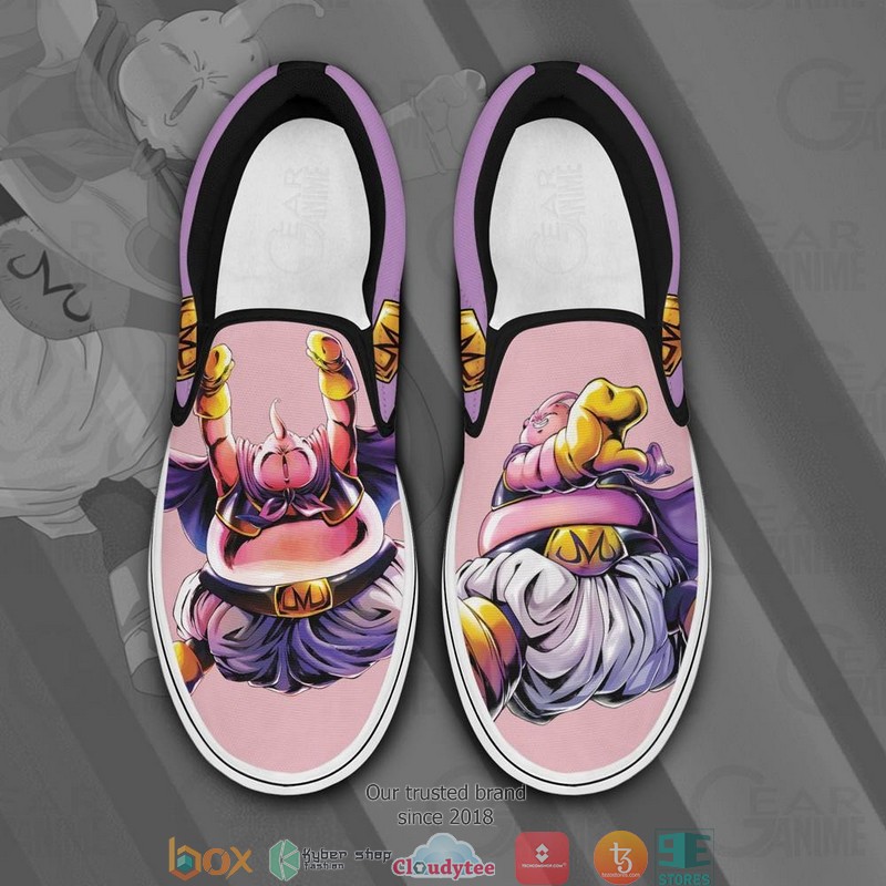 Fat Buu Dragon Ball Anime Slip On Sneakers Shoes
