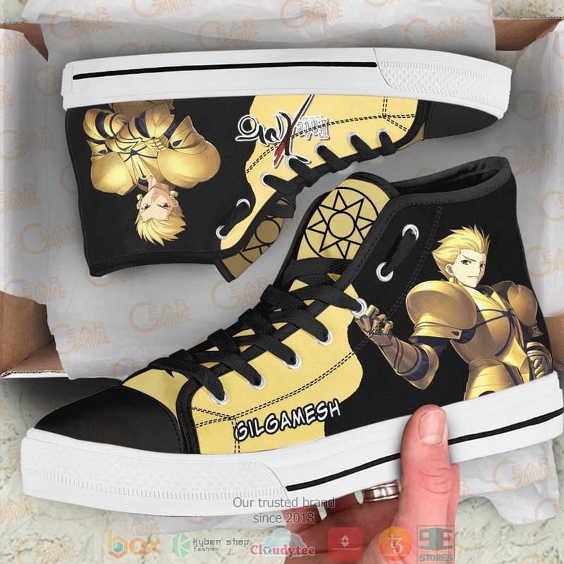 Fate Zero Gilgamesh High Top Canvas Shoes 2 Fate Zero Gilgamesh High Top Canvas Shoes 1