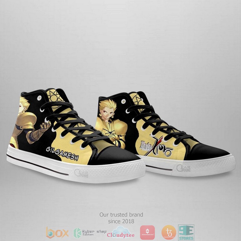 Fate Zero Gilgamesh High Top Canvas Shoes 4 Fate Zero Gilgamesh High Top Canvas Shoes 1 2 3