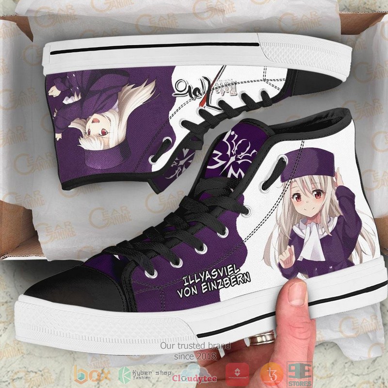 Fate Zero Illyasviel Von Einzbern High Top Canvas Shoes 2 Fate Zero Illyasviel Von Einzbern High Top Canvas Shoes 1