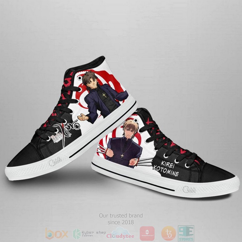 Fate Zero Kirei Kotomine Anime Canvas High Top Sneaker Shoes 3 Fate Zero Kirei Kotomine Anime Canvas High Top Shoes 1 2