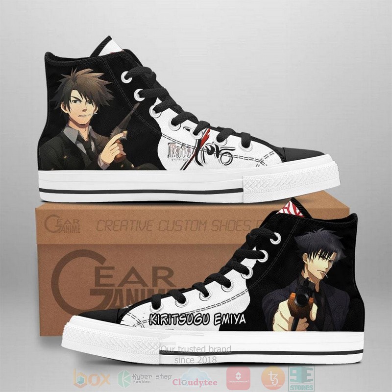 Fate Zero Kiritsugu Emiya Anime Canvas High Top Shoes
