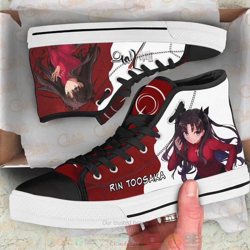 Fate Zero Rin Tohsaka Anime Canvas High Top Shoes 1