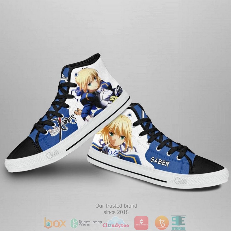 Fate Zero Saber High Top Canvas Shoes 3 Fate Zero Saber High Top Canvas Shoes 1 2