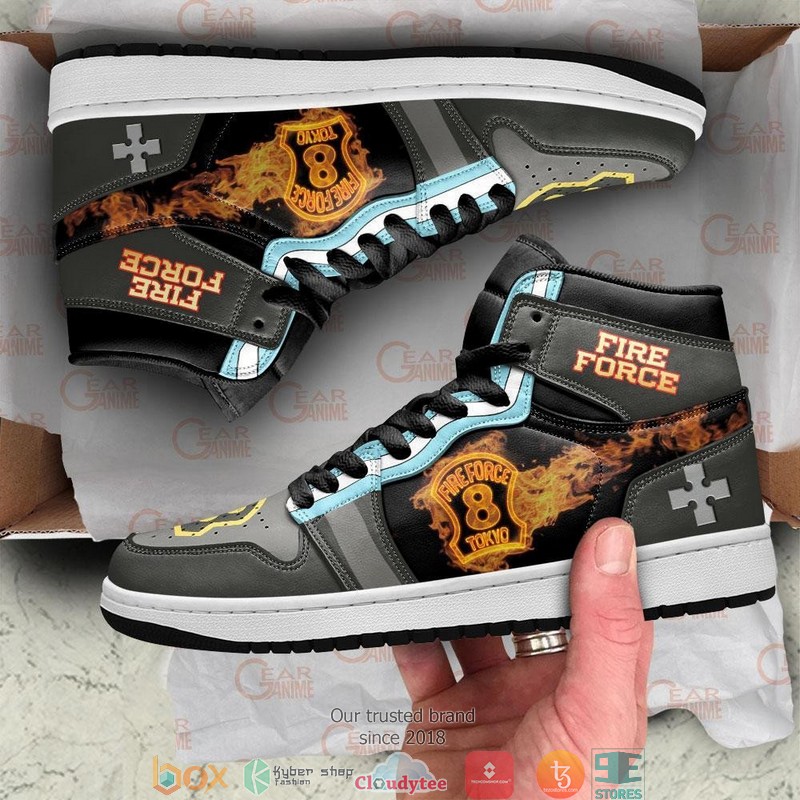 Fire Force Company 8 Anime Air Jordan High top shoes 4 Fire Force Company 8 Anime Air Jordan High top shoes 1 2 3
