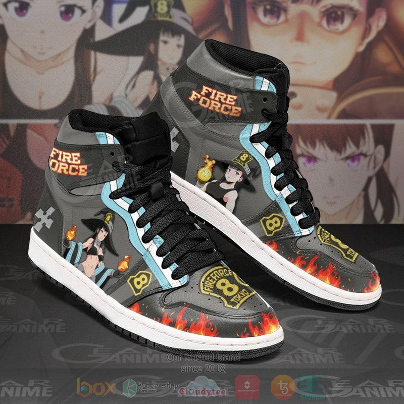 Fire Force Maki Oze Anime Air Jordan high top Sneaker Shoes 2 Fire Force Maki Oze Anime Air Jordan high top shoes 1