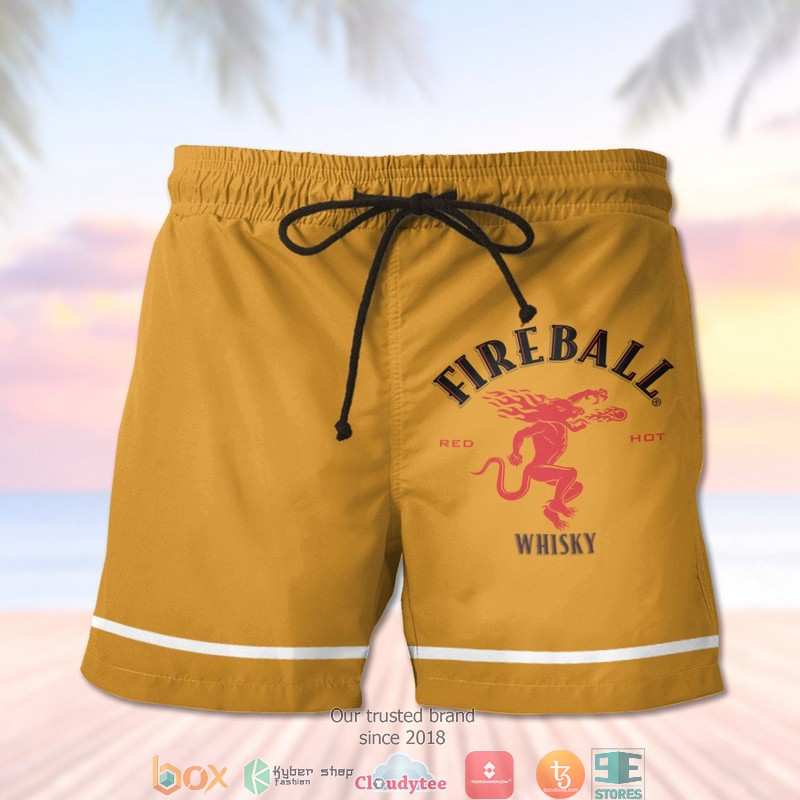 Fireball Cinnamon Whisky Beach Shorts