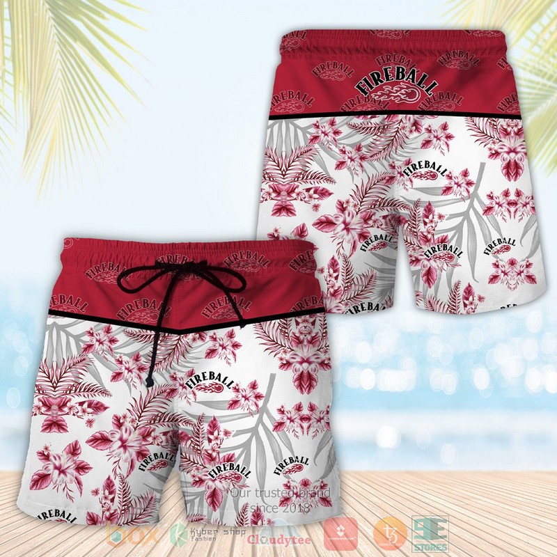 Fireball Cinnamon Whisky beach shorts