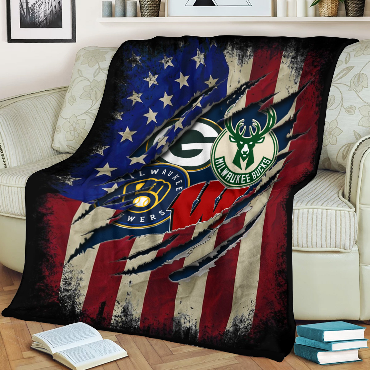 NFL Green Bay Packers Wisconsin Badgers Milwaukee Brewers Milwaukee Bucks Blanket 2 Fleece Blanket 2 copy 6