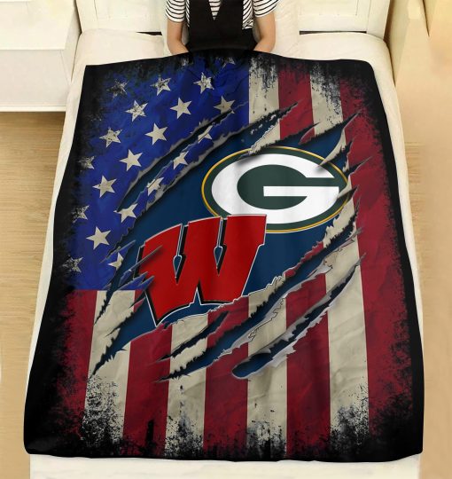 NFL Green Bay Packers Wisconsin Badger Blanket 4 Fleece Blanket 7 copy 3 510x540 1