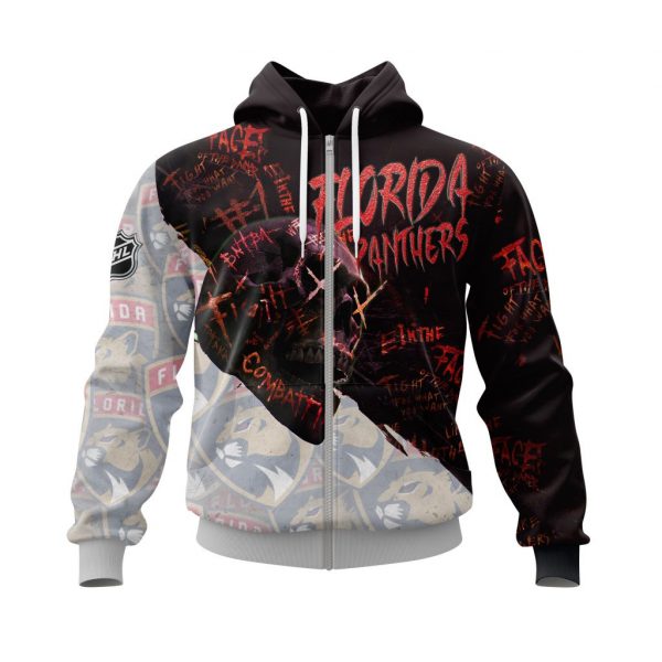 Florida Panthers Personalized NHL Skull Style 3d shirt, hoodie 2 Florida Panthers Personalized NHL Skull Style 3d shirt hoodie 1