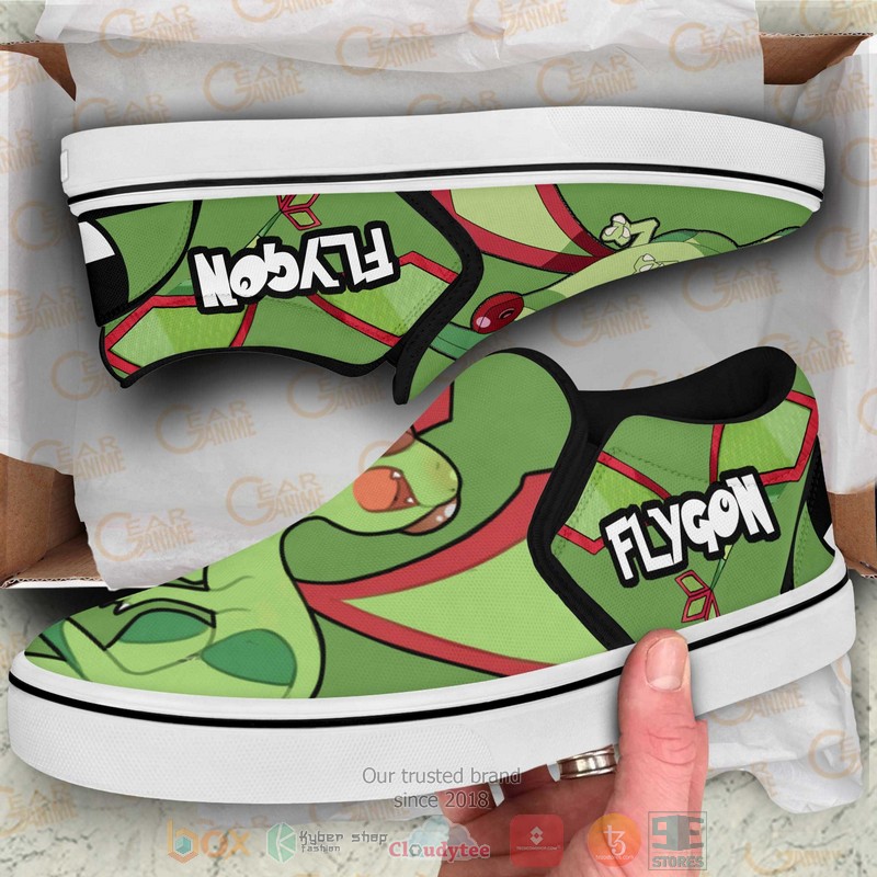 Flygon Pokemon Anime Slip-On Sneaker Shoes 3 Flygon Pokemon Anime Slip On Shoes 1 2