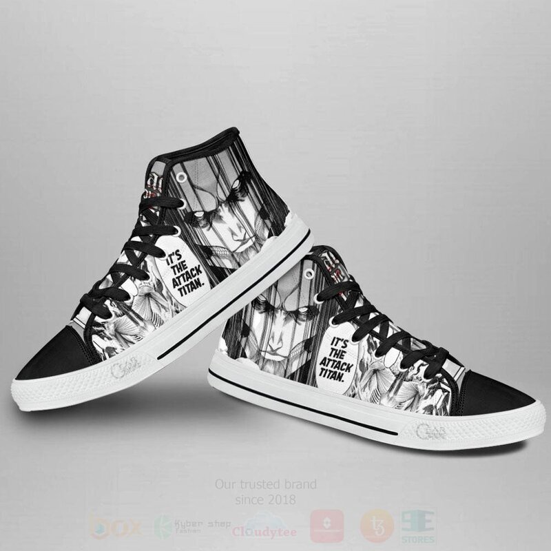 BEST Founding Titan Custom Anime Attack On Titan High Top Canvas Sneakers 3 Founding Titan Custom Anime Attack On Titan High Top Shoes 1 2