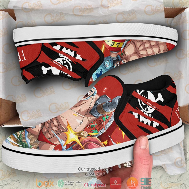 Franky One Piece Anime Slip On Sneakers Shoes 3 Franky One Piece Anime Slip On Sneakers Shoes 1 2