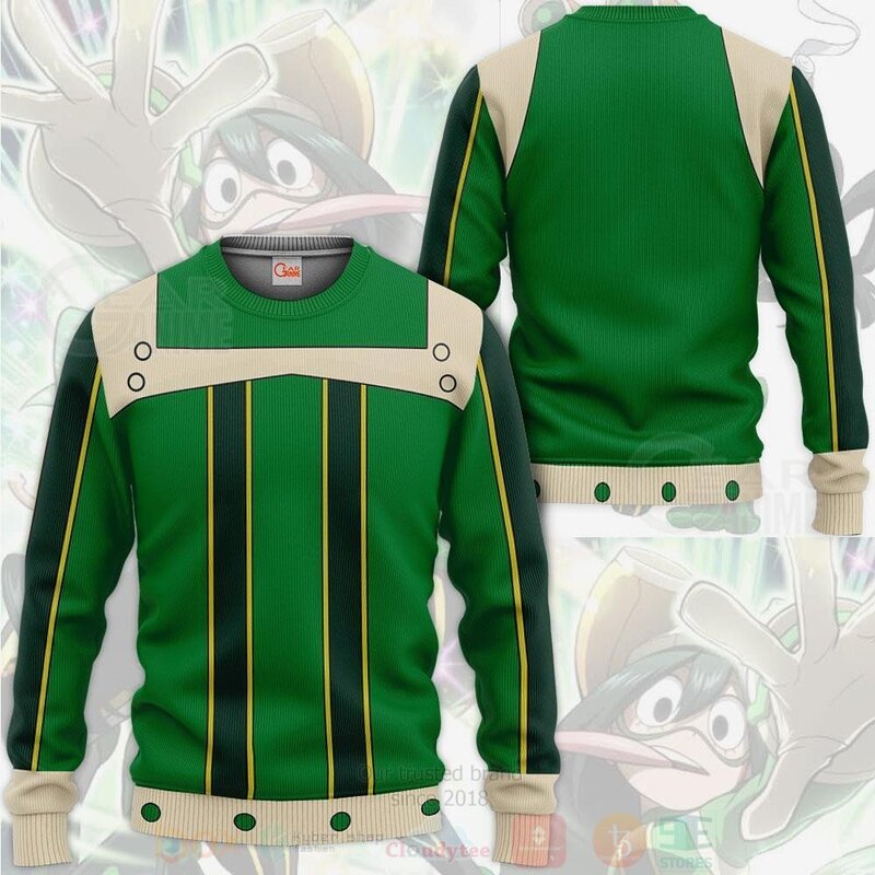 BEST Froppy My Hero Academia Tsuyu Asui Hero Costume Cosplay Anime 3D Hoodie, T-Shirt 2 Froppy My Hero Academia Tsuyu Asui Hero Costume Cosplay Anime 3D Hoodie Shirt 1