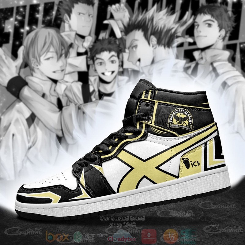 Fukurodani Academy Haikyuu Anime Air Jordan High Top Sneaker Shoes 3 Fukurodani Academy Haikyuu Anime Air Jordan High Top Shoes 1 2