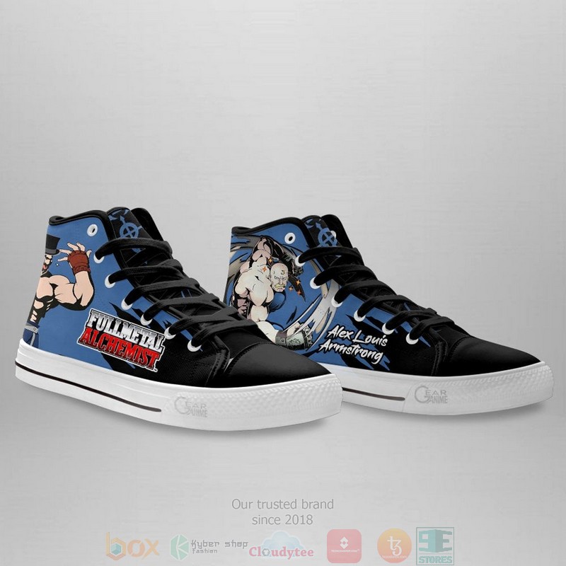 Fullmetal Alchemist Alex Louis Armstrong Anime Canvas High Top Sneaker Shoes 4 Fullmetal Alchemist Alex Louis Armstrong Anime Canvas High Top Shoes 1 2 3