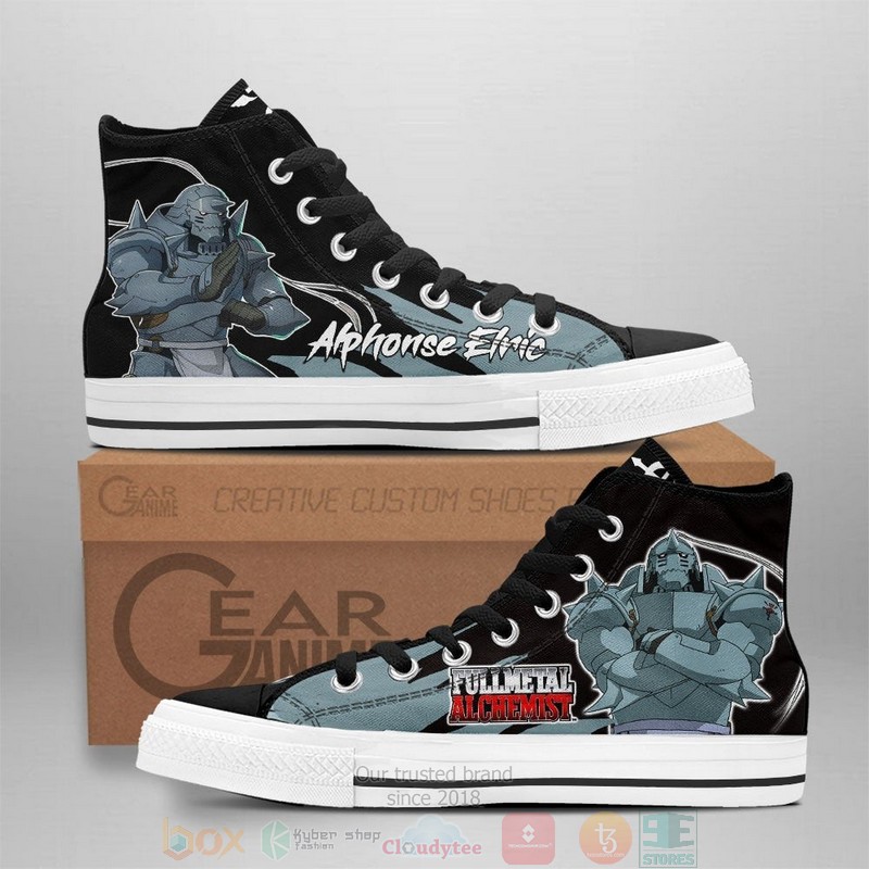 Fullmetal Alchemist Alphonse Elric Anime Canvas High Top Shoes
