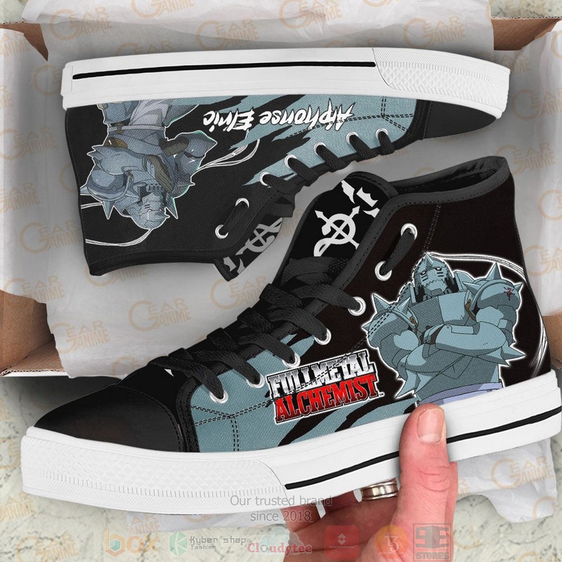 Fullmetal Alchemist Alphonse Elric Anime Canvas High Top Shoes 1