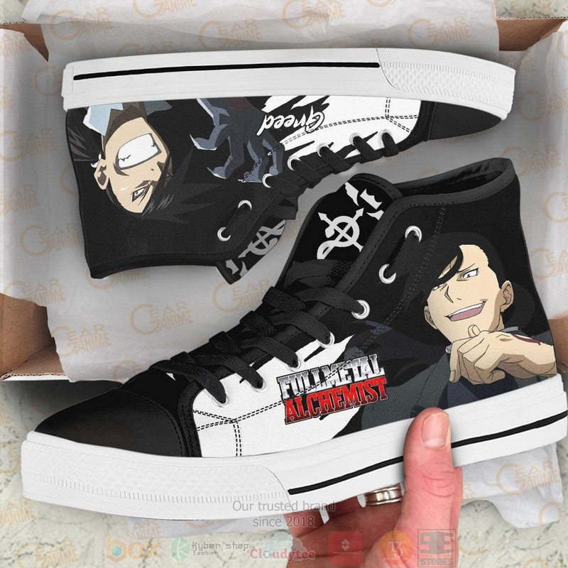 Fullmetal Alchemist Greed Anime Canvas High Top Shoes 1