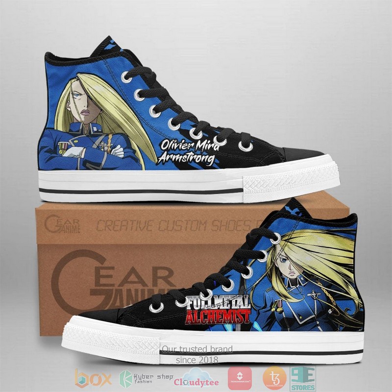 Fullmetal Alchemist Olivier Mira Armstrong High Top Canvas Shoes 9 Fullmetal Alchemist Olivier Mira Armstrong High Top Canvas Shoes