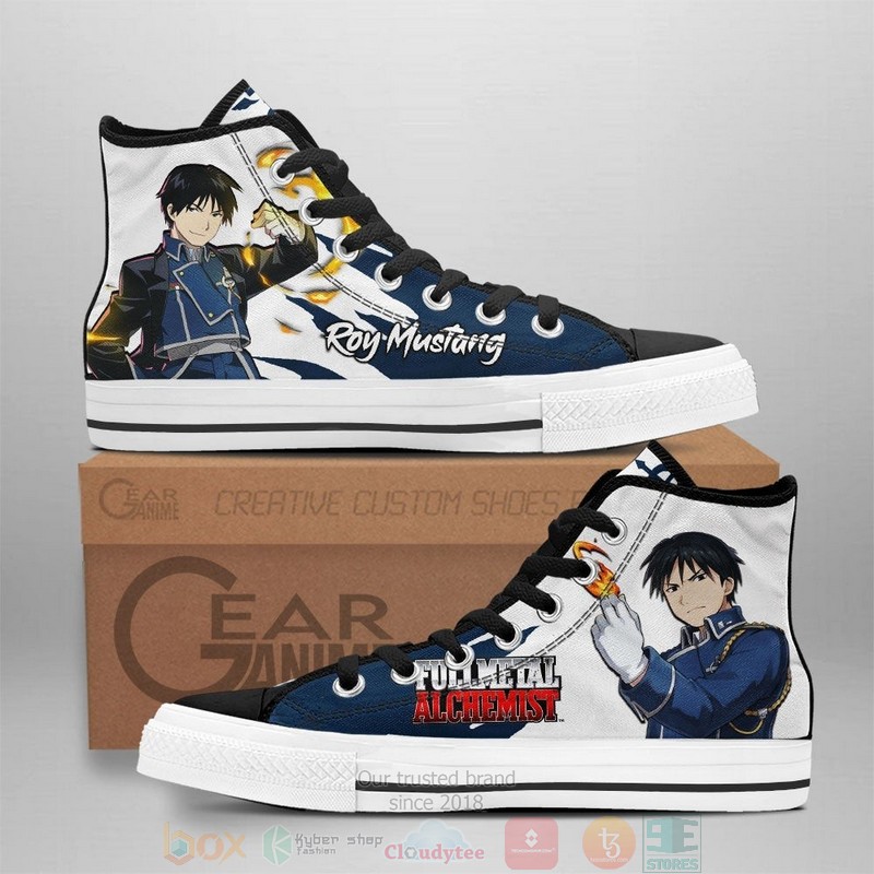 Fullmetal Alchemist Roy Mustang Anime Canvas High Top Shoes