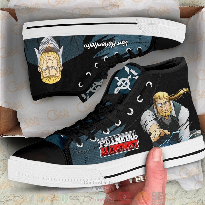 Fullmetal Alchemist Van Hohenheim Anime Canvas High Top Shoes 1