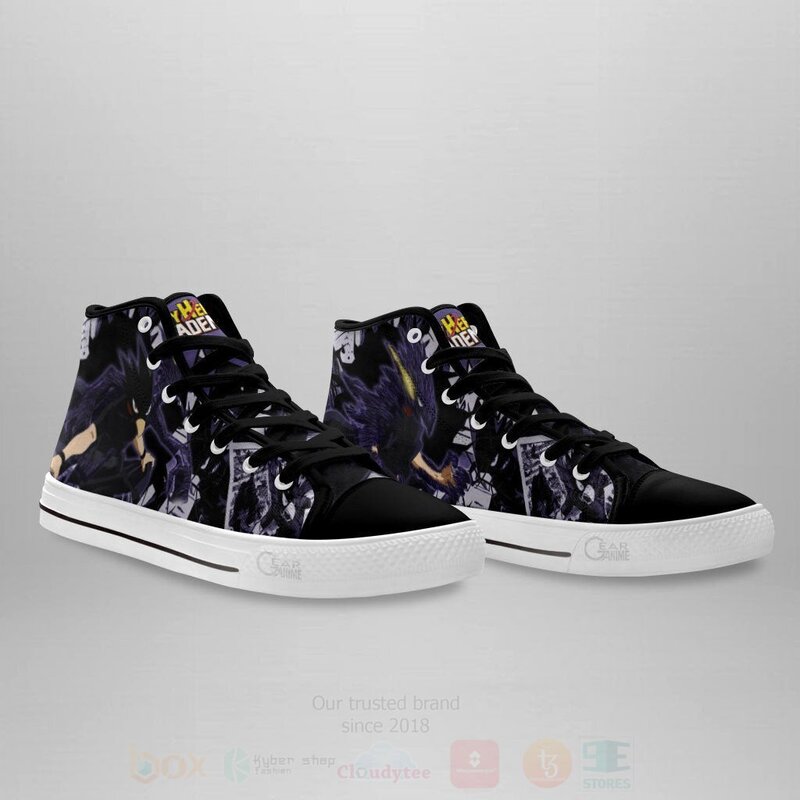 BEST Fumikage Tokoyami Custom Anime My Hero Academia High Top Canvas Sneakers 3 Fumikage Tokoyami Custom Anime My Hero Academia High Top Shoes 1 2