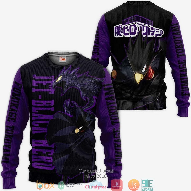 Fumikage Tokoyami Jet Black Hero MHA Anime 3d shirt hoodie 1