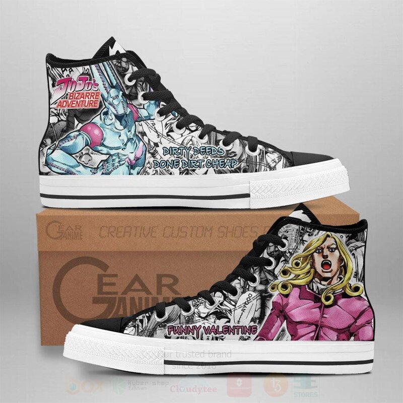 Funny Valentine Custom Manga Anime Jojos Birraze Adventure High Top Shoes