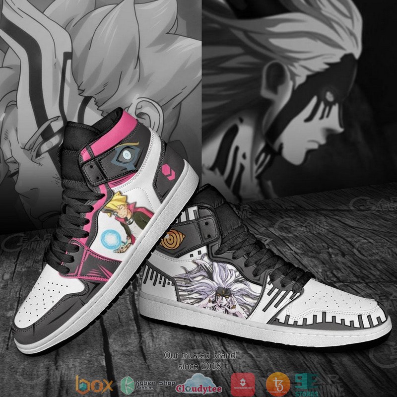 Fused Momoshiki and Borushiki Anime Boruto Air Jordan High top shoes 3 Fused Momoshiki and Borushiki Anime Boruto Air Jordan High top shoes 1 2