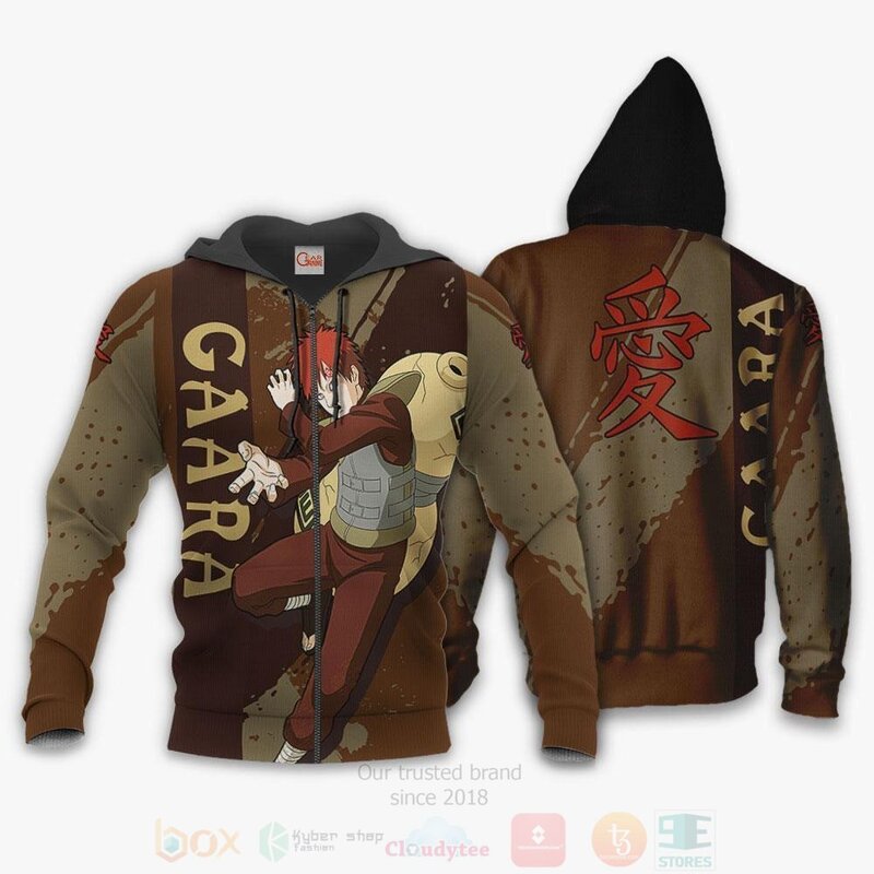 BEST Gaara Anime 3D Hoodie, T-Shirt 1 Gaara Anime 3D Hoodie Shirt