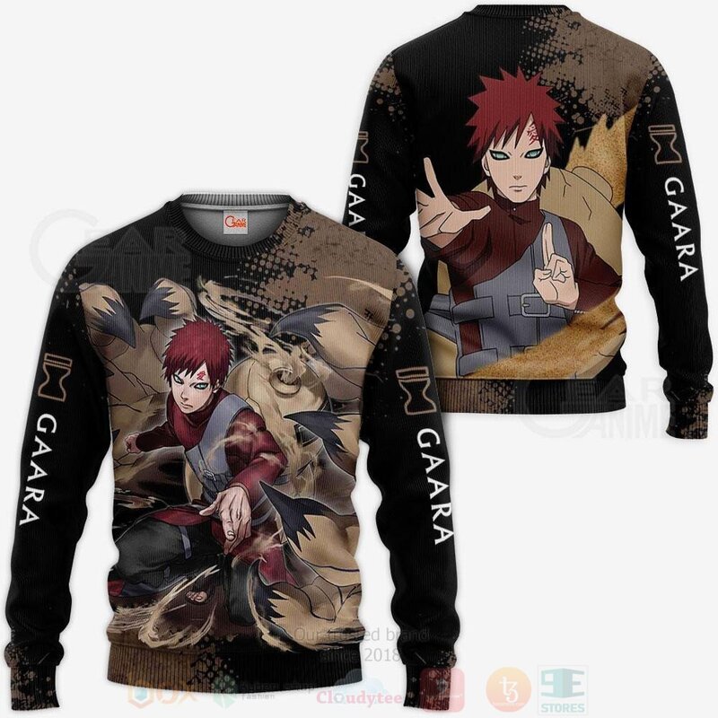 BEST Gaara Custom Anime 3D Hoodie, T-Shirt 2 Gaara Custom Anime 3D Hoodie Shirt 1