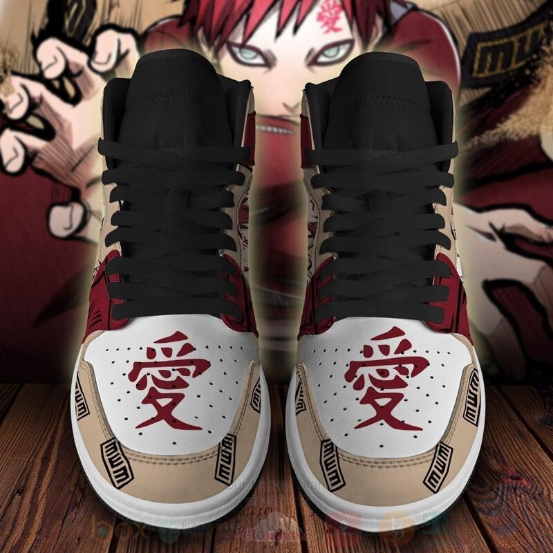 BEST Gaara Sand Skill Costume Anime Air Jordan 1 Retro High 4 Gaara Sand Skill Costume Anime Air Jordan High Top Shoes 1 2 3