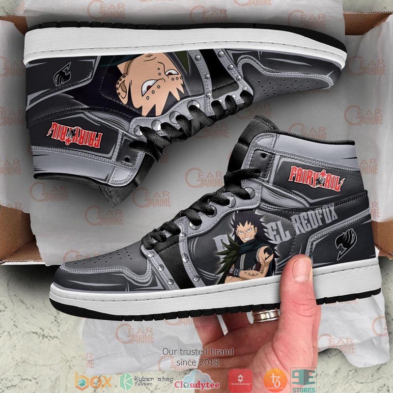 Gajeel Redfox Anime Fairy Tail Air Jordan High top shoes 1
