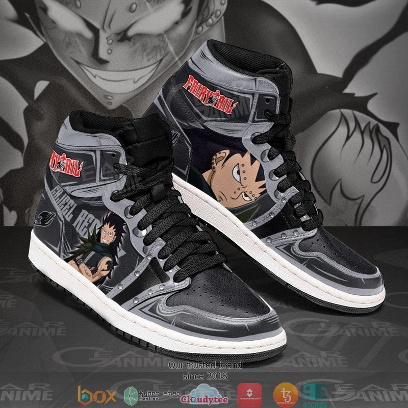 Gajeel Redfox Anime Fairy Tail Air Jordan High top shoes 1 2