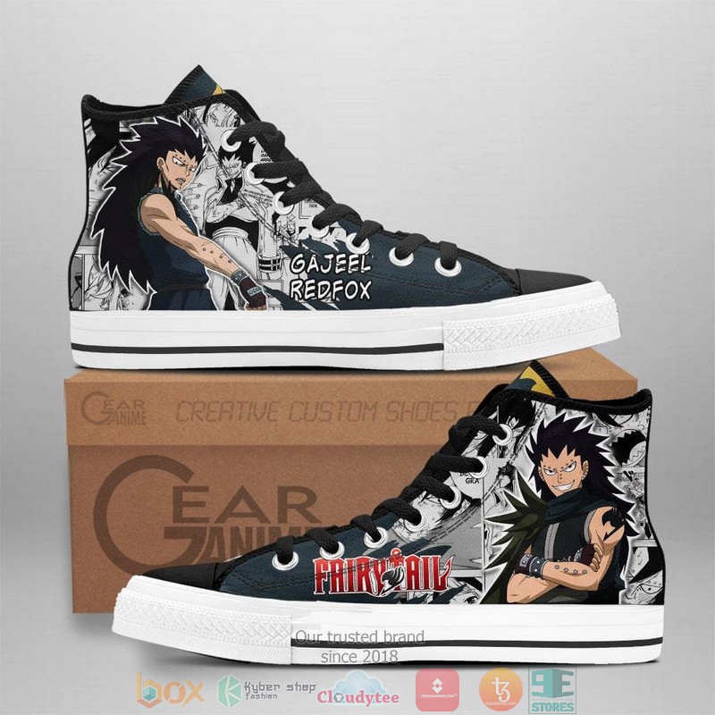 Gajeel Redfox Fairy Tail High Top Canvas Shoes