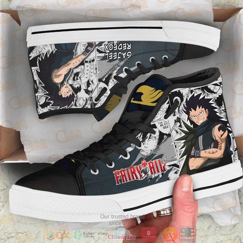 Gajeel Redfox Fairy Tail High Top Canvas Shoes 1